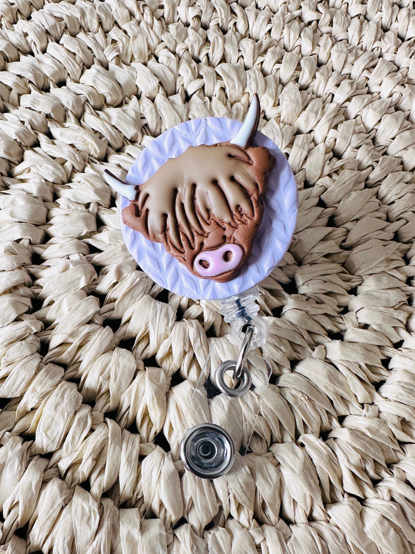 Highland Cow ID Badge Reel
