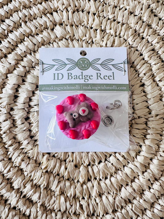 Teddy Bear ID Badge Reel