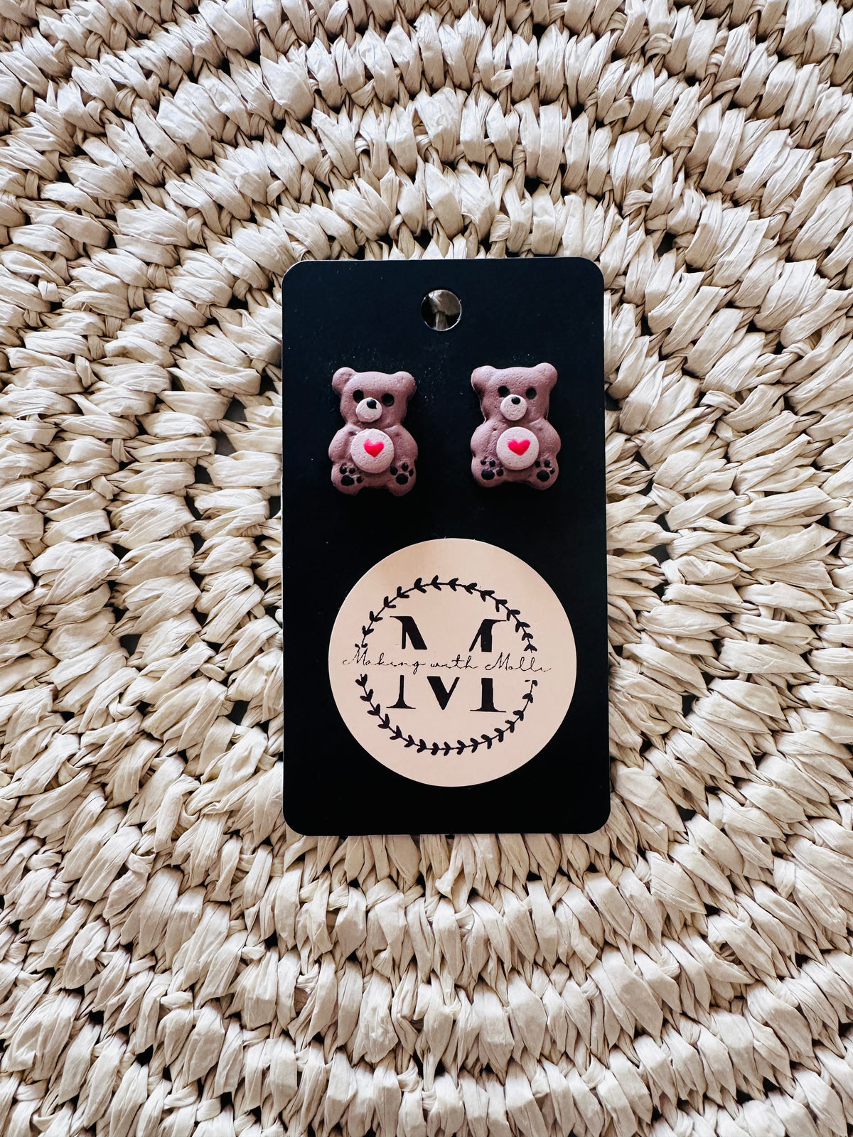 Teddy Bear Studs
