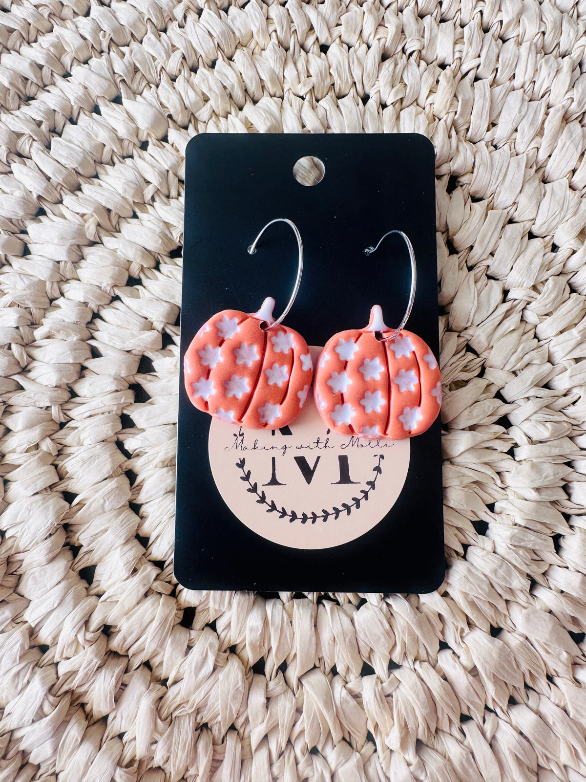 Floral Pumpkin Dangles